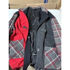 CHRISTIAN COLE WOMEN'S PLUS SIZE BLACK Plaid BLEND‎ LONG LINED COAT SIZE 18/20